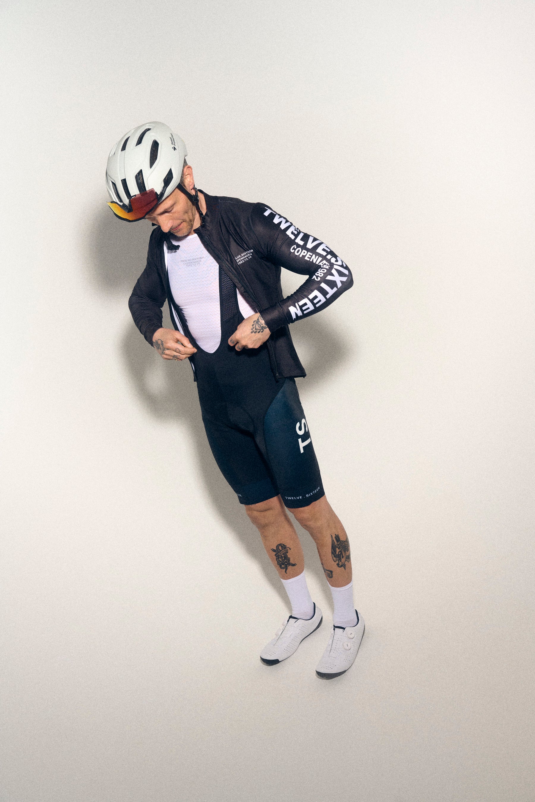 Twelve Sixteen Langærmet Cykeltrøje Sky Sort