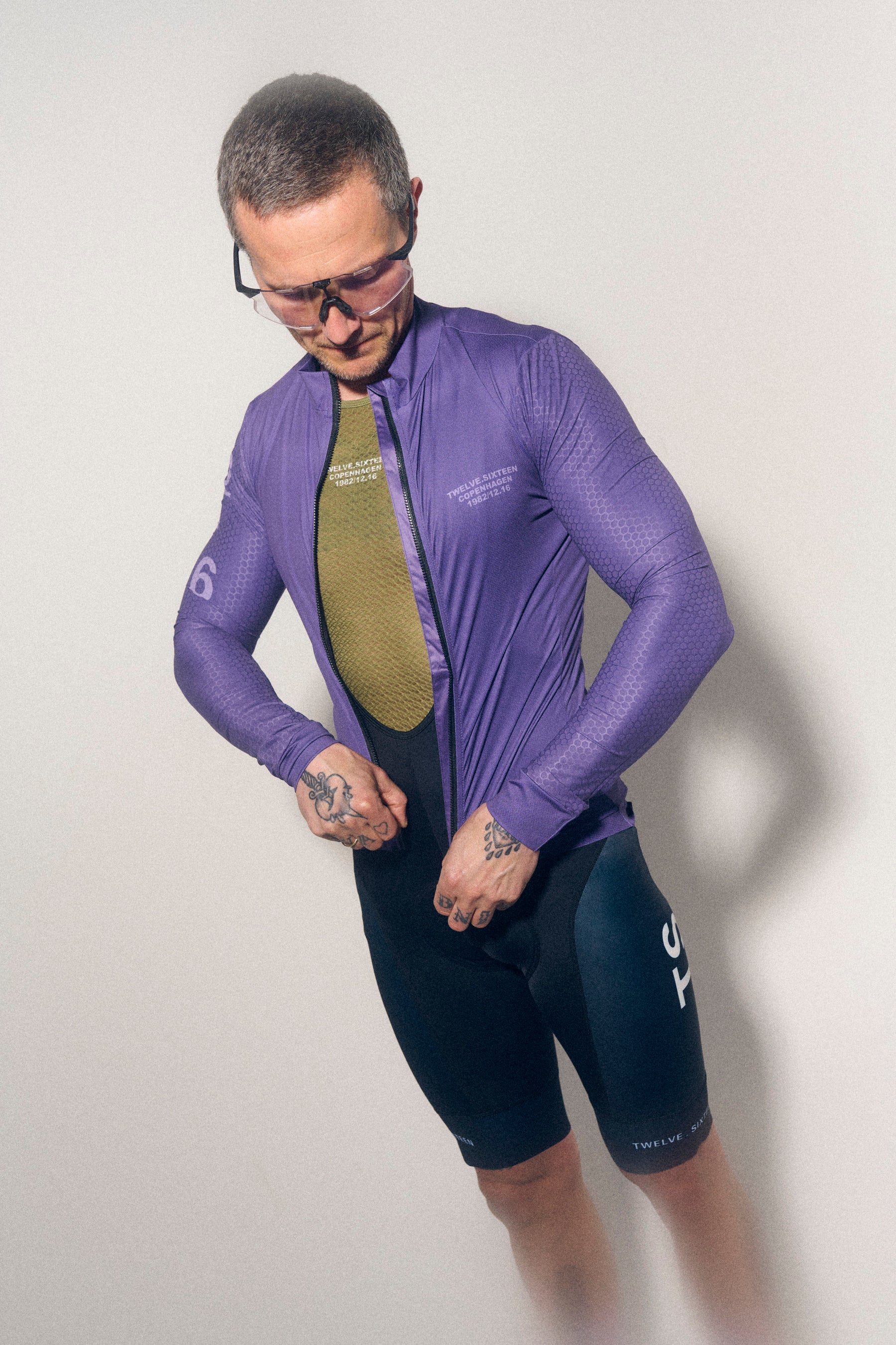 Twelve Sixteen Langærmet Cykeltrøje Sky Pro Let Lilla