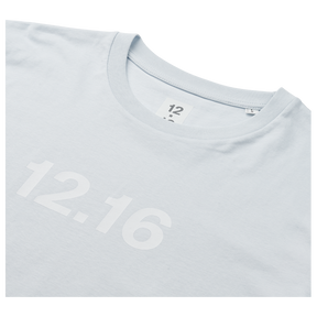 T-Shirt 100% Økologisk Bomuld  12.16 logo Lys blå