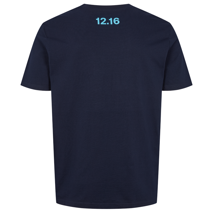 T-Shirt 100% Økologisk Bomuld  12.16 logo Dark Blue