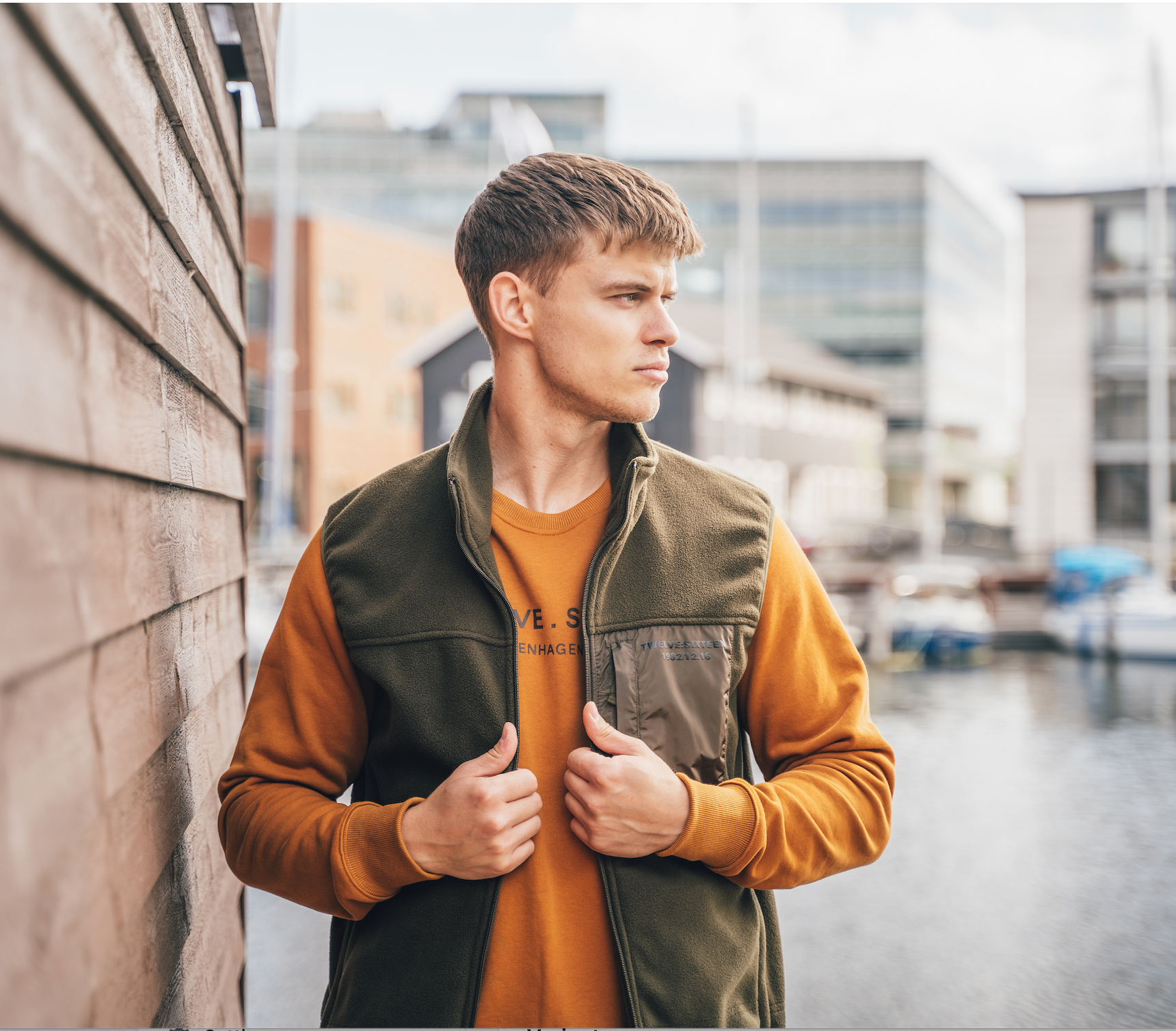 Twelve Sixteen Fleece Vest Flaske Grøn