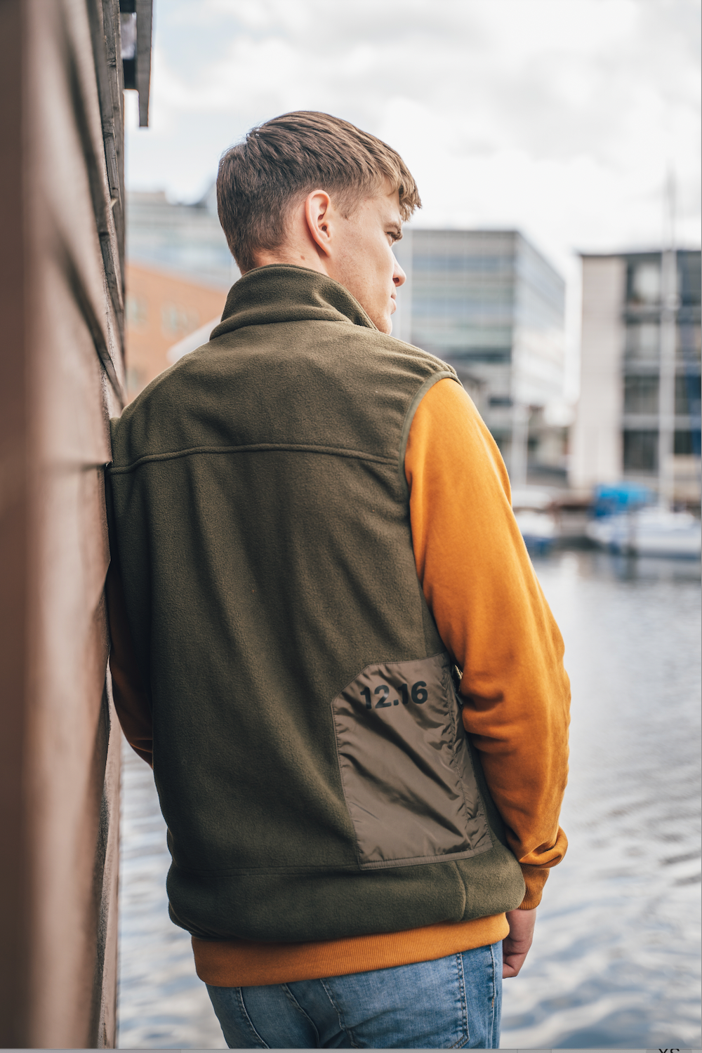 Twelve Sixteen Fleece Vest Flaske Grøn