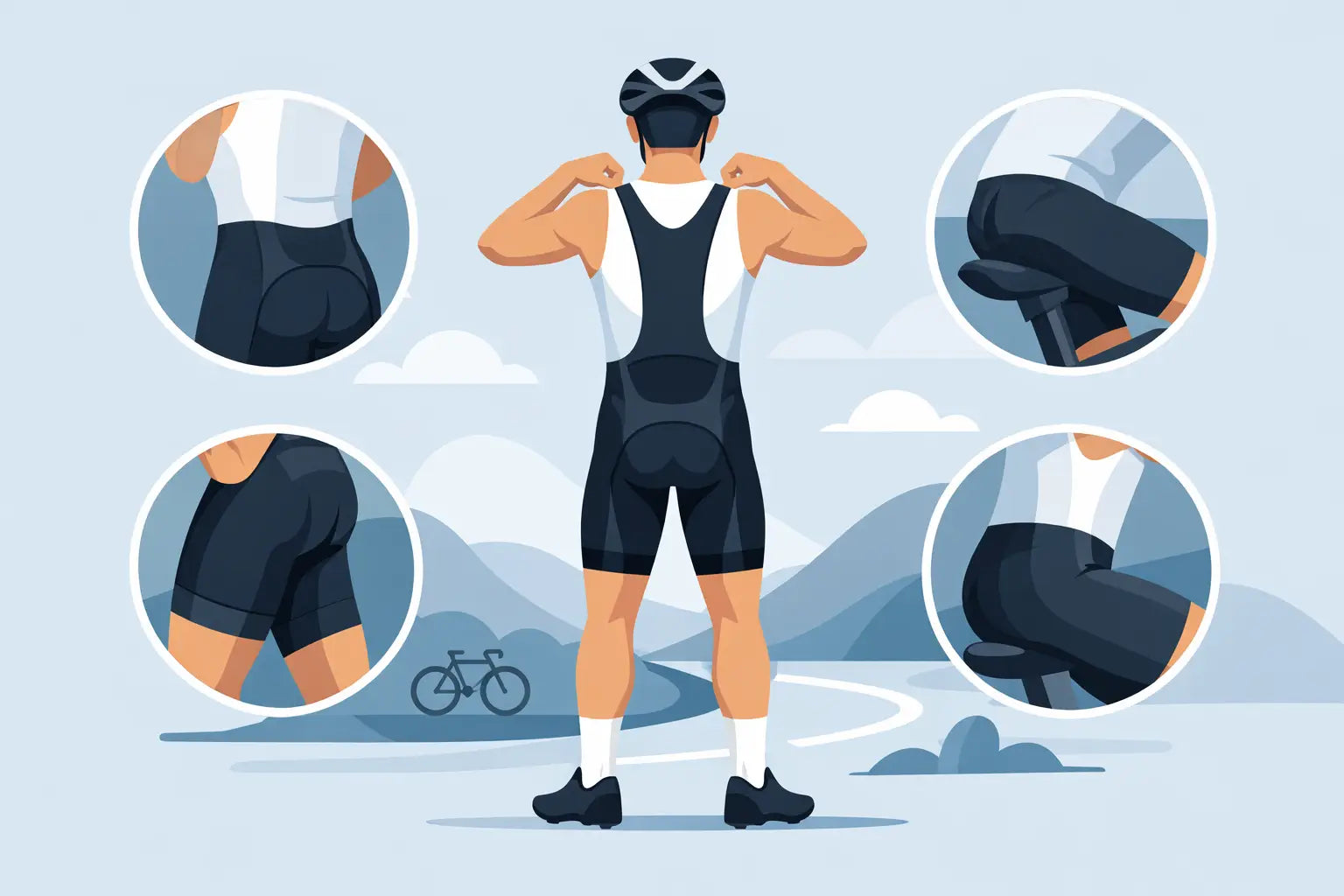 Hvordan skal bib shorts sidde korrekt?