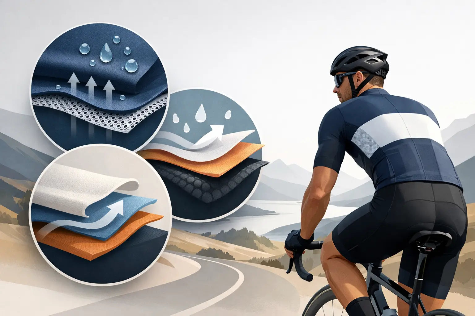 Bedste materialer i cykeltrøjer til hver tur