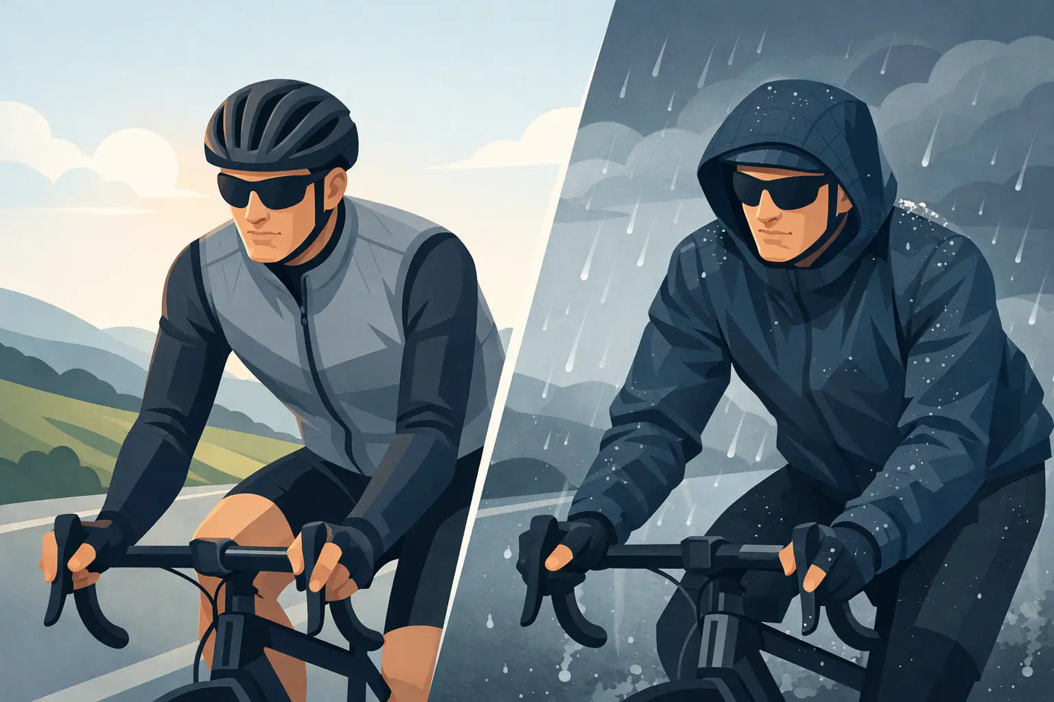 Cykelvest eller regnjakke? Vælg rigtigt på turen
