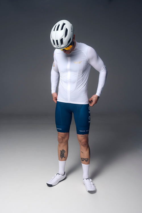 Men's Sky Pro Long Jersey White / Cykeltrøje