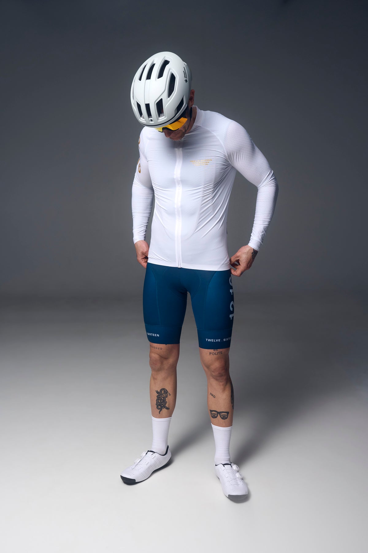Twelve Sixteen Langærmet Cykeltrøje Sky Pro Let  Hvid