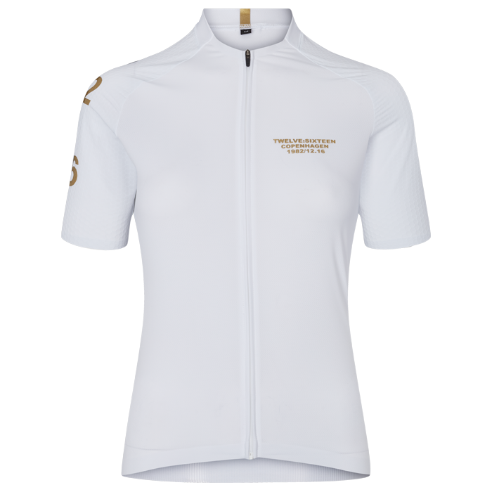 Women's Sky Pro Jersey White/Gold  / Dame Cykeltrøje