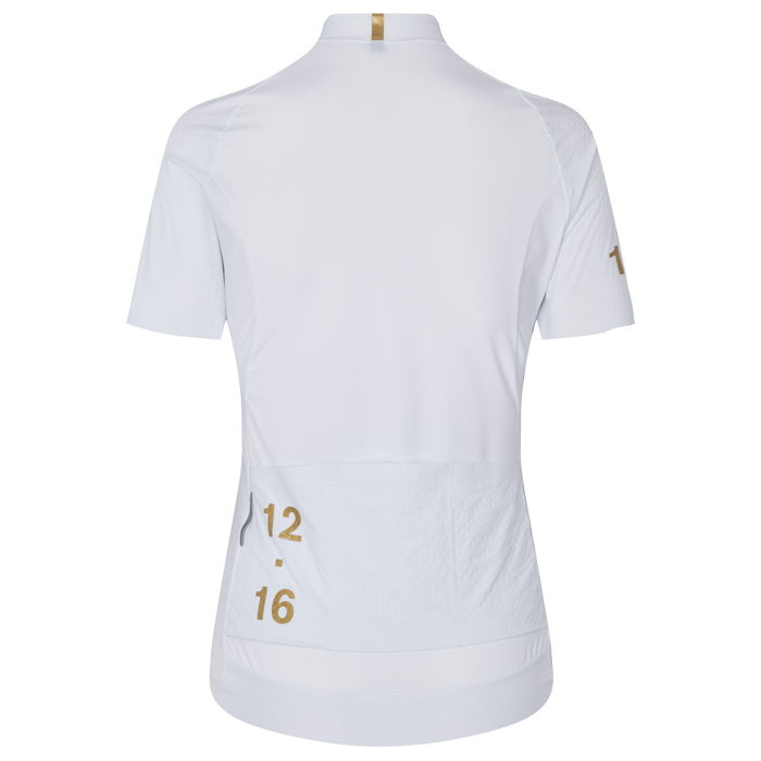 Women's Sky Pro Jersey White/Gold  / Dame Cykeltrøje