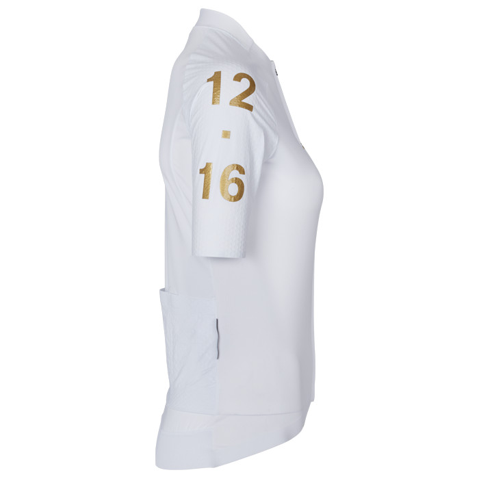 Women's Sky Pro Jersey White/Gold  / Dame Cykeltrøje