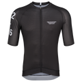 Black cycling jersey with TwelveSixteen branding on