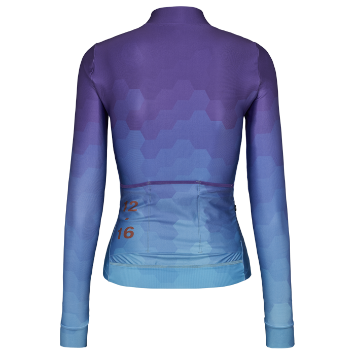 Twelve Sixteen Langærmet Cykeltrøje Sky Blue Multi Kvinder Fit