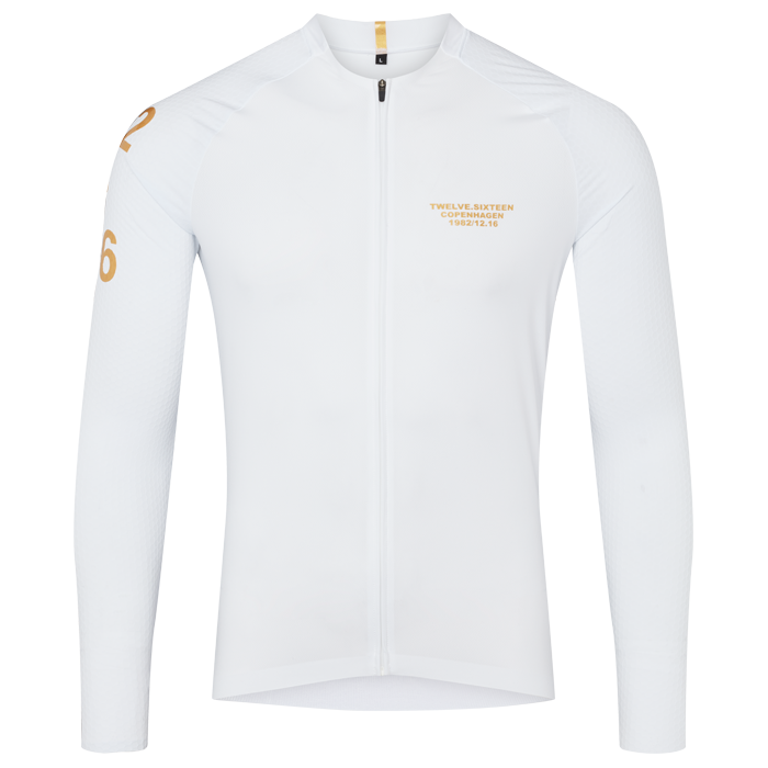 Men's Sky Pro Long Jersey White / Herre Cykeltrøje