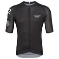 Black cycling jersey with TwelveSixteen branding on