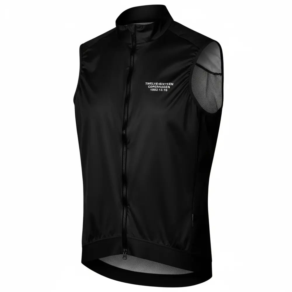 Black cycling vest from TwelveSixteen