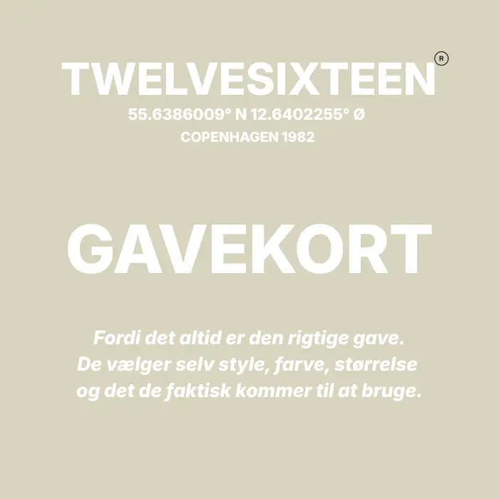 TwelveSixteen Gavekort - Gift Cards