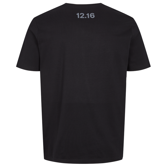 T-Shirt 100% Økologisk Bomuld  12.16 logo Black
